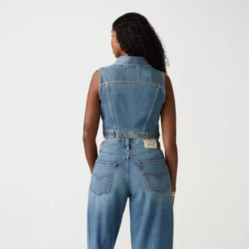 Levi's Womens Denim Quilted Vest