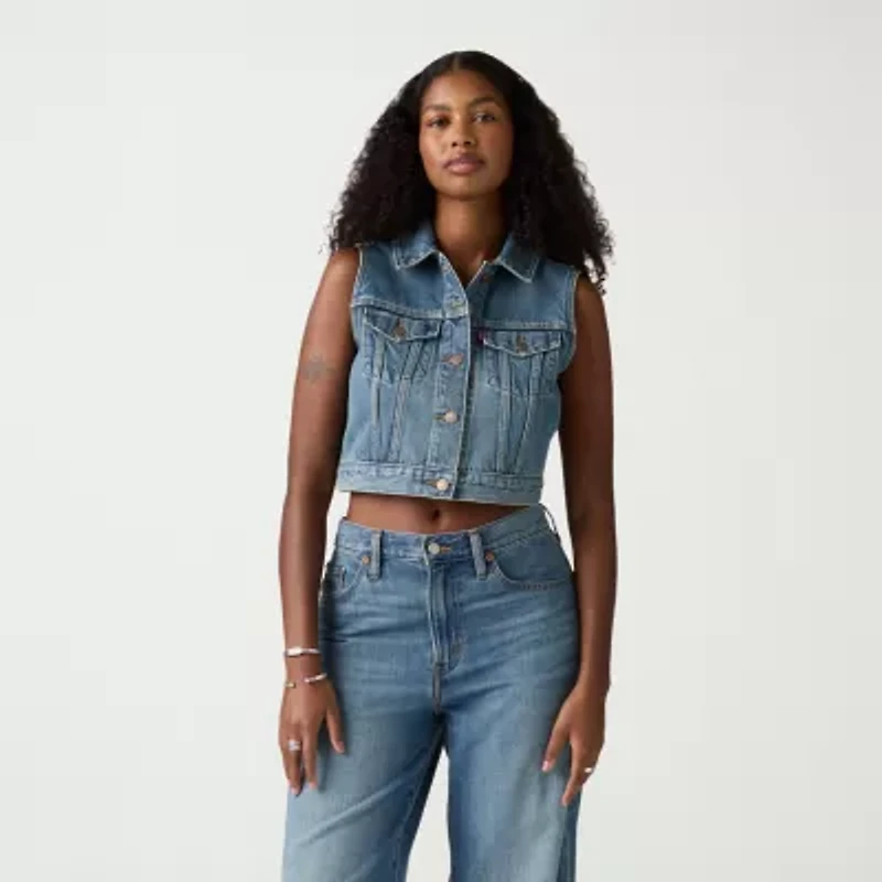 Levi's Womens Denim Quilted Vest