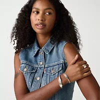 Levi's Womens Denim Quilted Vest