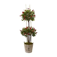 Nearly Natural 5.5ft. Green Rose Indoor Artificial Tree