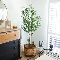 Nearly Natural 6ft. Green Minimalist Olive Artificial Tree