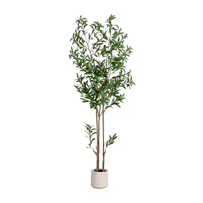 Nearly Natural 6ft. Green Minimalist Olive Artificial Tree