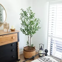 Nearly Natural 6ft. Green Minimalist Olive Artificial Tree