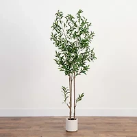 Nearly Natural 6ft. Green Minimalist Olive Artificial Tree