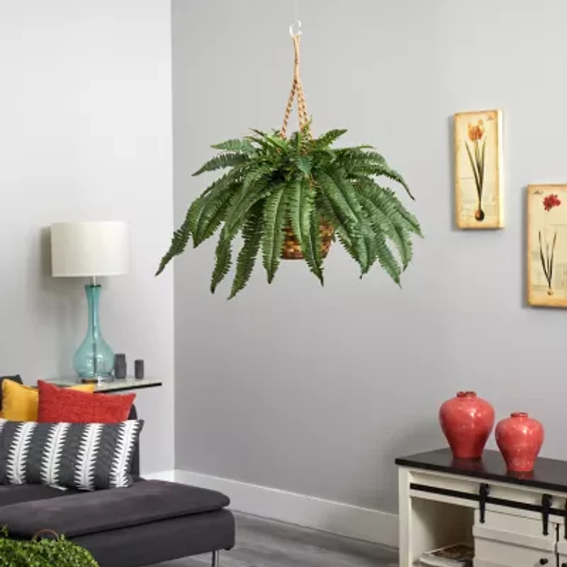 Nearly Natural 22in Green Fern Artificial Plant