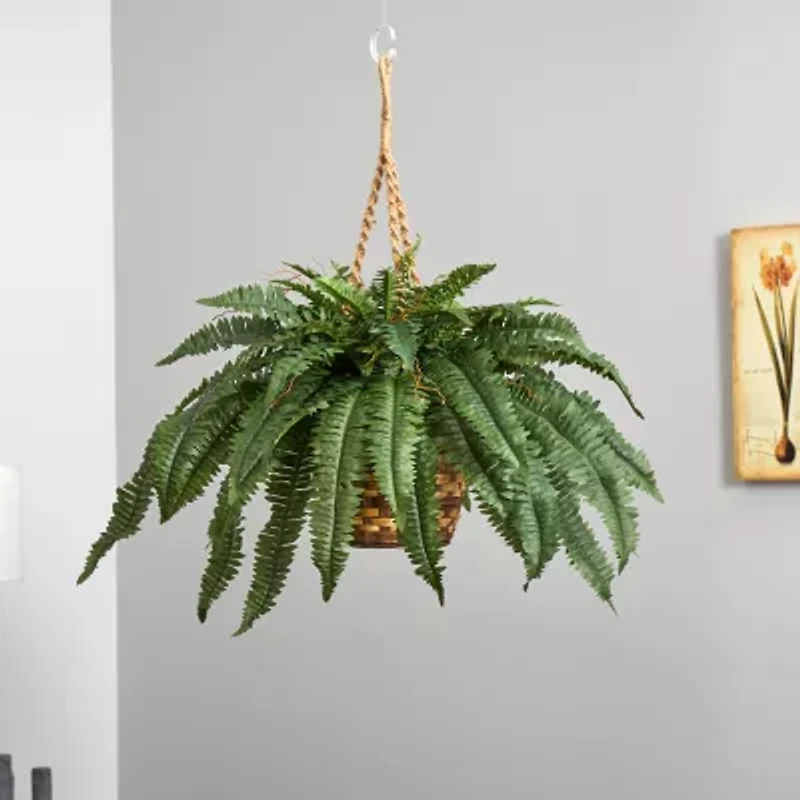 Nearly Natural 22in Green Fern Artificial Plant