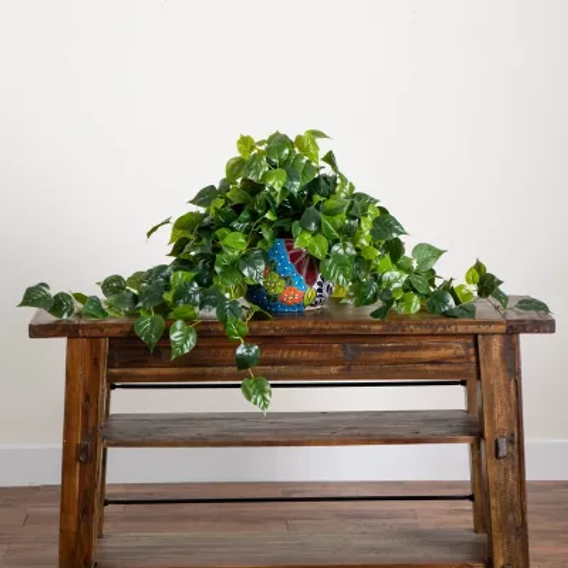 Nearly Natural 18in. Green Philodendron Fern Artificial Plant