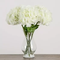 Nearly Natural 20in White Hydrangea Floral Arrangement