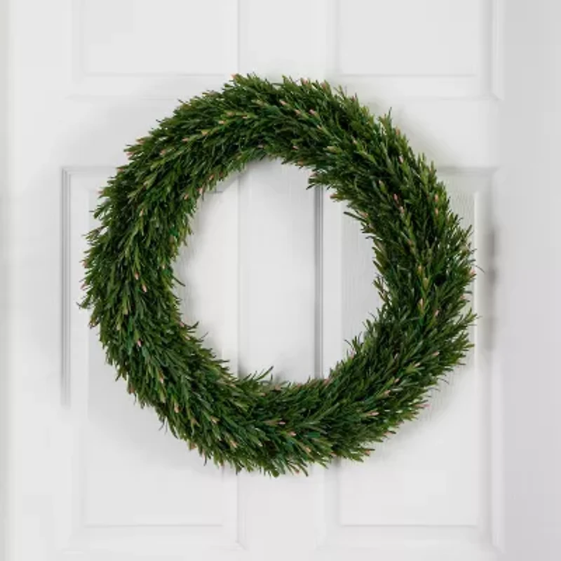 Nearly Natural 24in. Green Rosemary Wreath