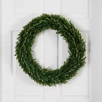 Nearly Natural 24in. Green Rosemary Wreath