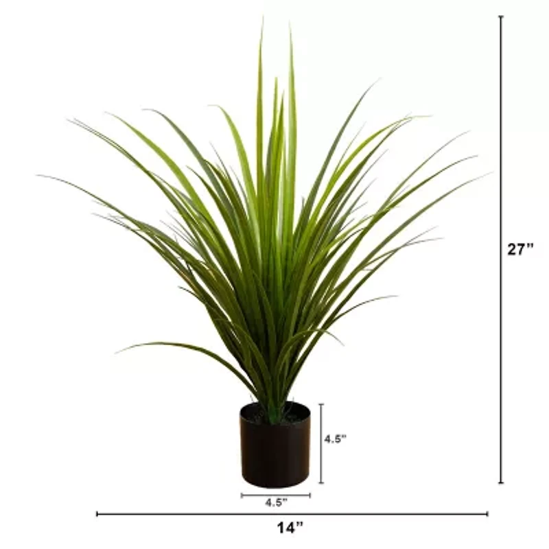 Nearly Natural 27in Green Grass Artificial Plant