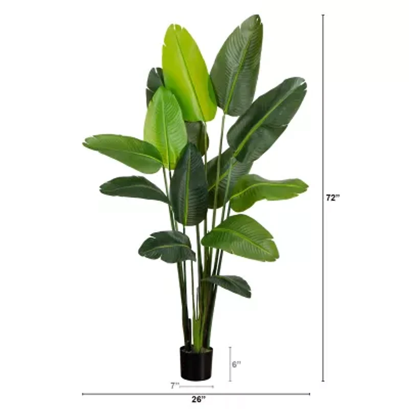 Nearly Natural 6ft. Green Travelers Palm Artificial Tree