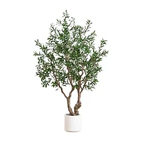 Nearly Natural 6ft. Green Grand Olive Indoor Artificial Tree