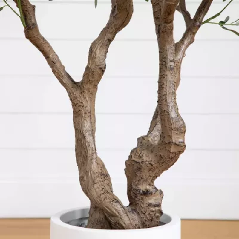 Nearly Natural 6ft. Green Grand Olive Indoor Artificial Tree