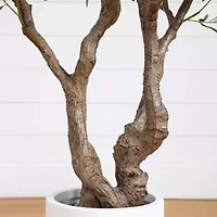 Nearly Natural 6ft. Green Grand Olive Indoor Artificial Tree