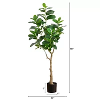 Nearly Natural 4ft. Green Audrey Ficus Artificial Tree