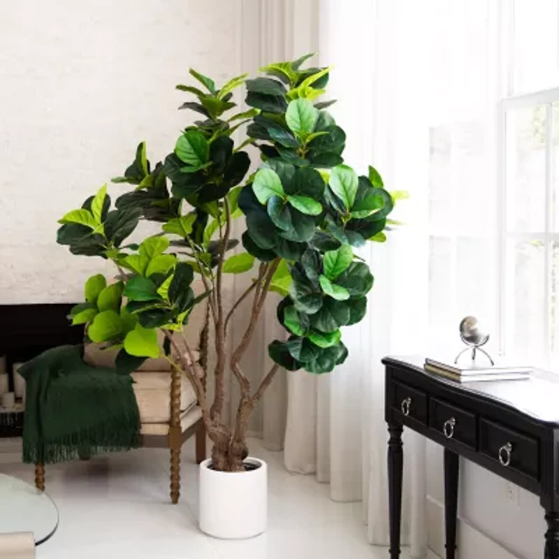 Nearly Natural 6ft. Green Grand Fiddle Leaf Artificial Tree