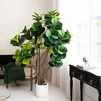 Nearly Natural 6ft. Green Grand Fiddle Leaf Artificial Tree