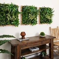 Nearly Natural 20in. X 20in. Green Lighted Queensland Rainforest Wall Panel Artificial Plant