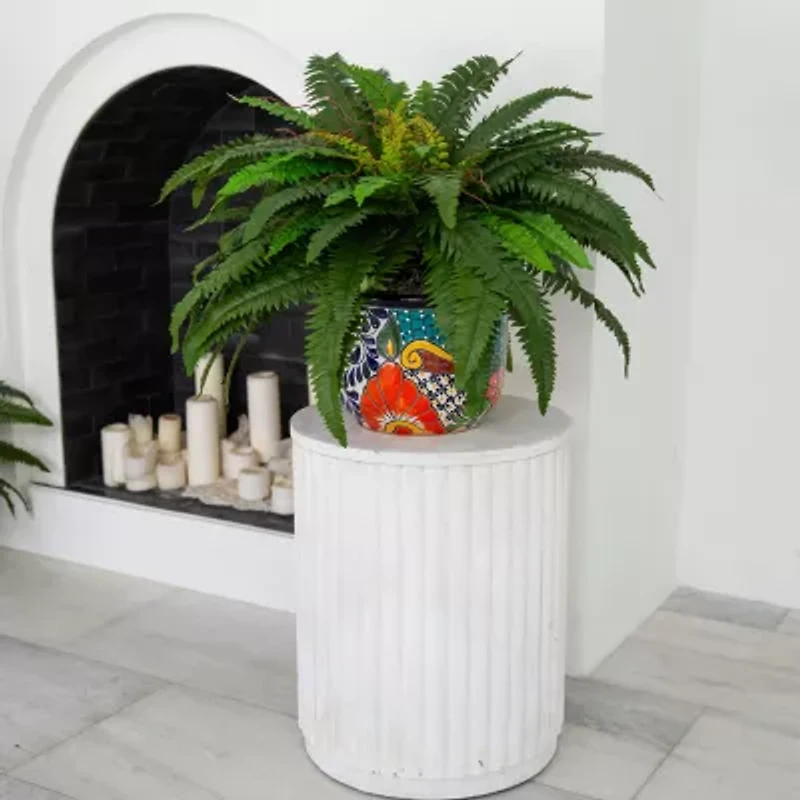 Nearly Natural 20in Green Double Boston Fern Artificial Plant