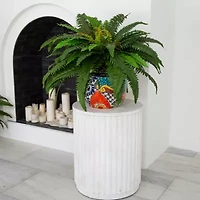 Nearly Natural 20in Green Double Boston Fern Artificial Plant