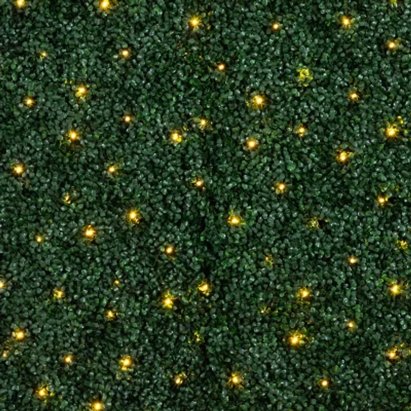 Nearly Natural 40in. X 40in. Green Lighted Boxwood Wall Panel Artificial Plant