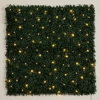Nearly Natural 40in. X 40in. Green Lighted Boxwood Wall Panel Artificial Plant