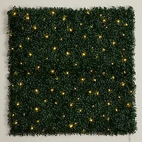 Nearly Natural 40in. X 40in. Green Lighted Boxwood Wall Panel Artificial Plant