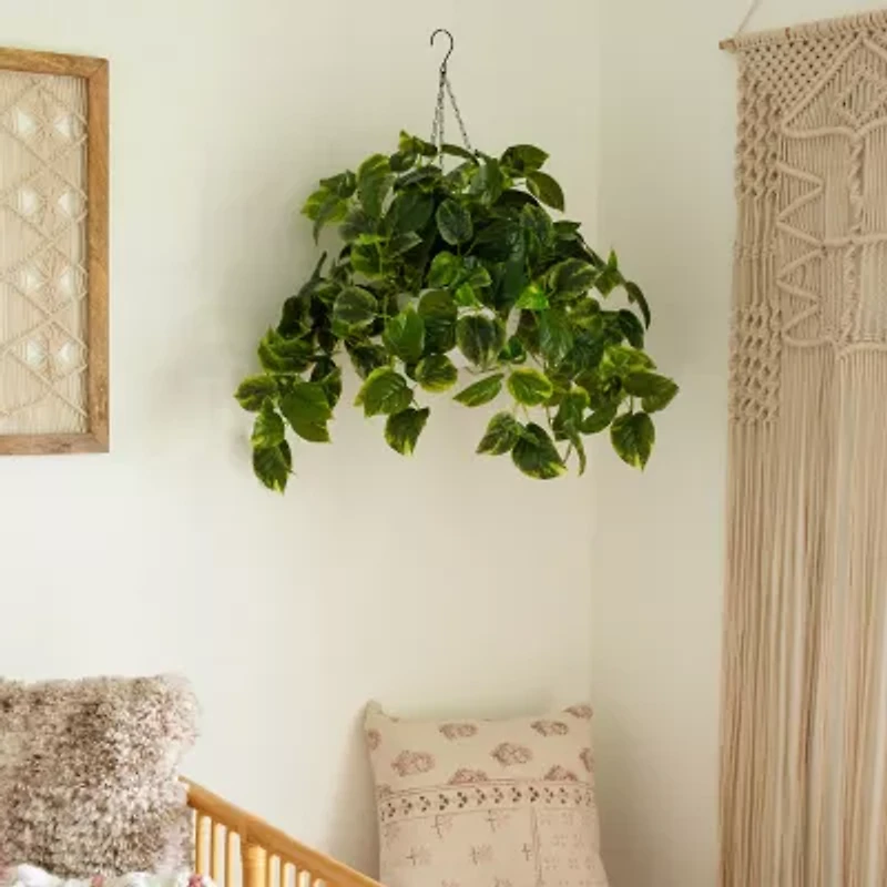 Nearly Natural 24in. Green Lighted Pothos Artificial Plant