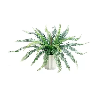 Nearly Natural 16in Green Fern Artificial Plant