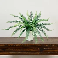 Nearly Natural 16in Green Fern Artificial Plant