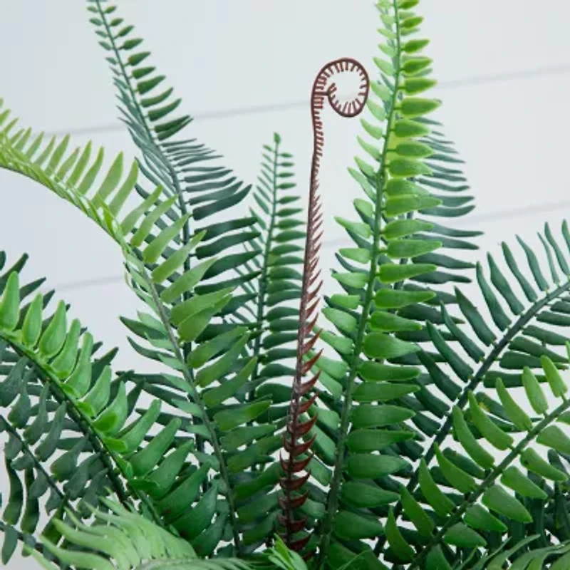 Nearly Natural 16in Green Fern Artificial Plant