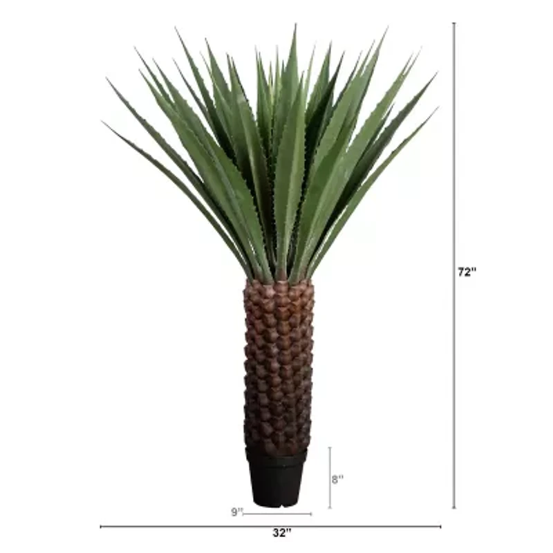 Nearly Natural 6ft. Green Agave Artificial Tree