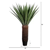 Nearly Natural 6ft. Green Agave Artificial Tree