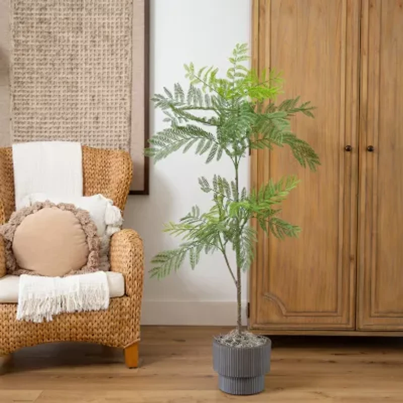 Nearly Natural 5ft. Green Minimalist Jacaranda Artificial Plant
