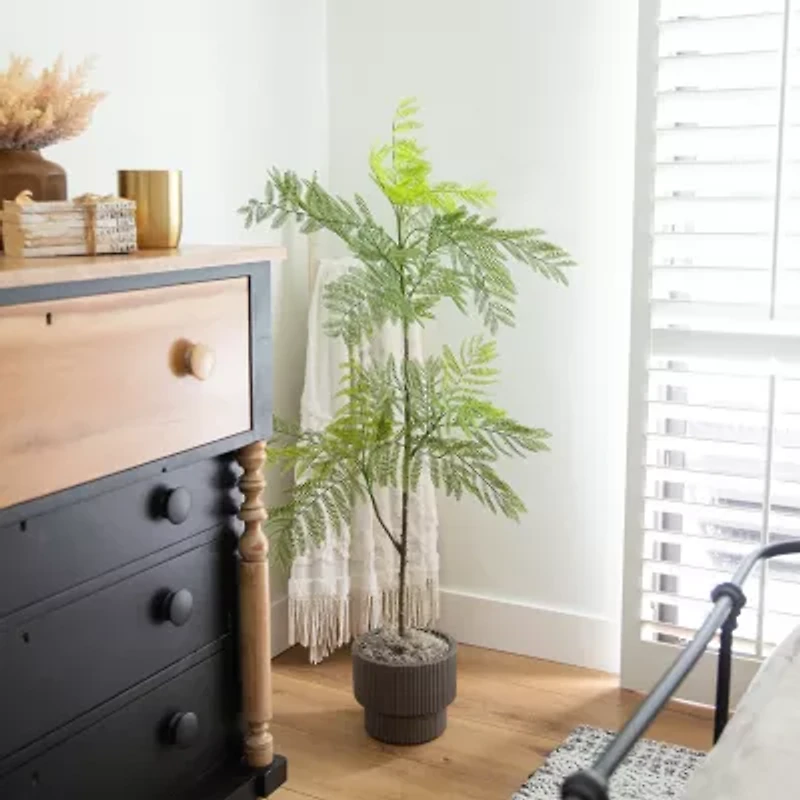 Nearly Natural 5ft. Green Minimalist Jacaranda Artificial Plant