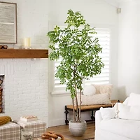 Nearly Natural 8ft. Green Sumac Indoor Artificial Tree