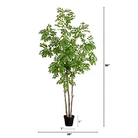 Nearly Natural 8ft. Green Sumac Indoor Artificial Tree