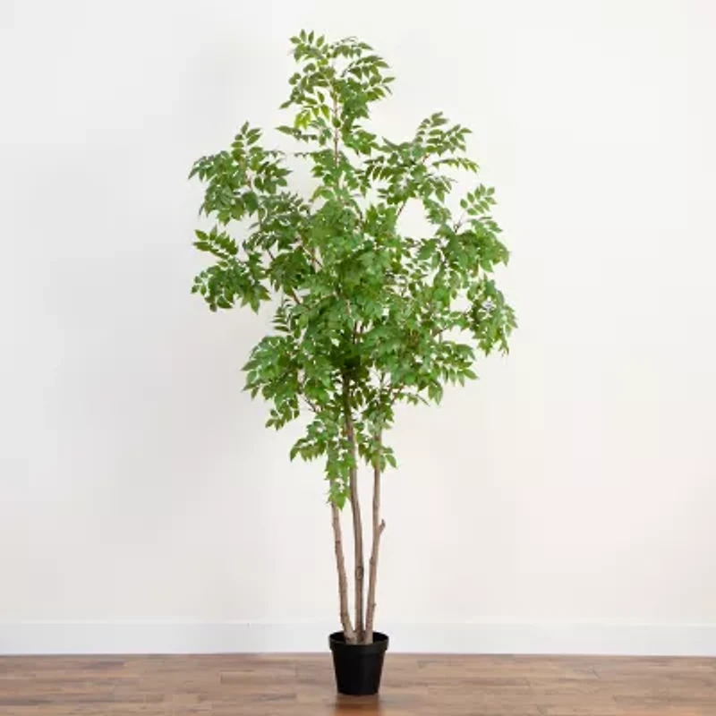 Nearly Natural 8ft. Green Sumac Indoor Artificial Tree