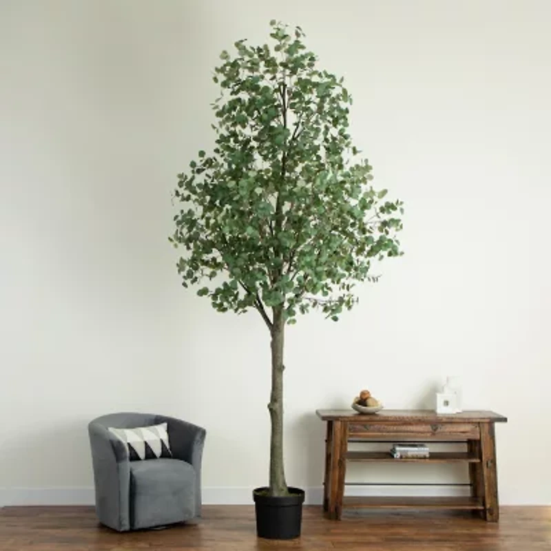 Nearly Natural 12ft. Green Eucalyptus Artificial Tree