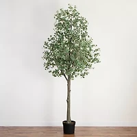 Nearly Natural 12ft. Green Eucalyptus Artificial Tree