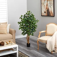 Nearly Natural 4ft. Green Ficus Artificial Tree