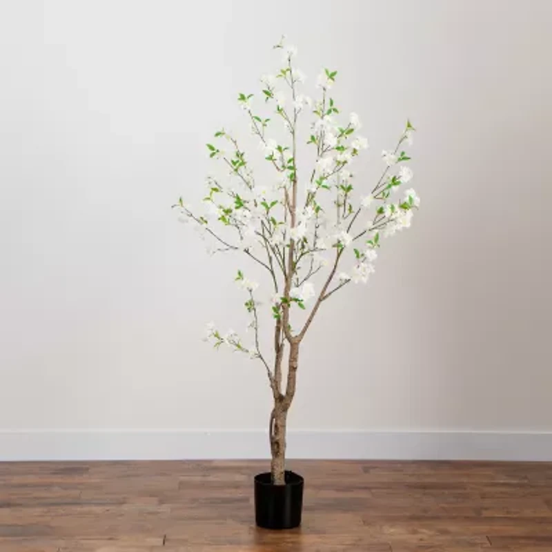 Nearly Natural 6ft. Green Deluxe Cherry Blossom Artificial Tree