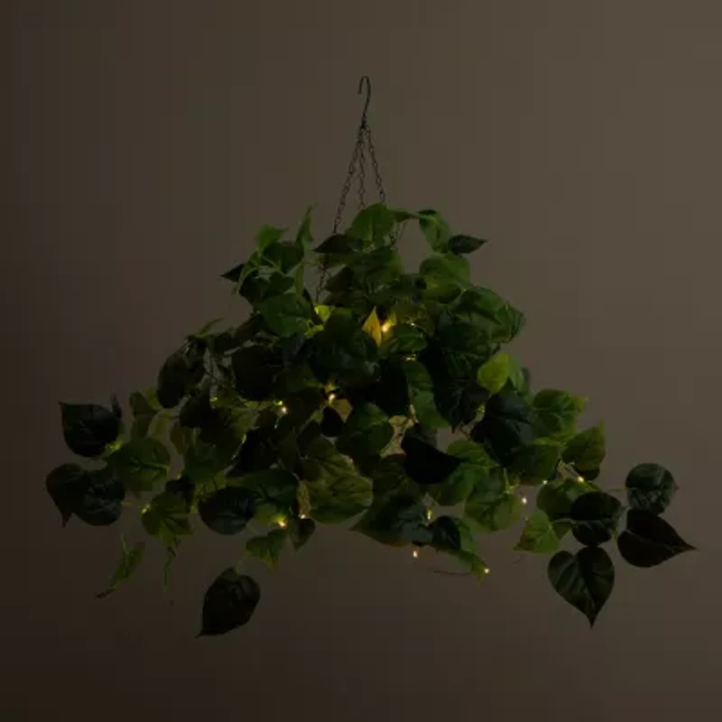 Nearly Natural 24in. Green Lighted Philodendron Artificial Plant