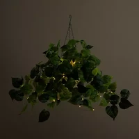 Nearly Natural 24in. Green Lighted Philodendron Artificial Plant