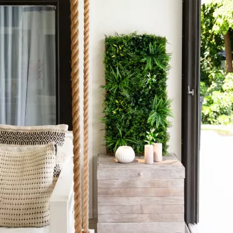 Nearly Natural 20in. X 20in. Green Costa Rican Forest Wall Panel Artificial Plant