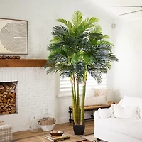 Nearly Natural 9.5ft. Green Areca Palm Indoor Artificial Tree
