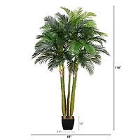 Nearly Natural 9.5ft. Green Areca Palm Indoor Artificial Tree