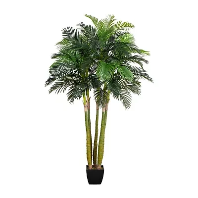 Nearly Natural 9.5ft. Green Areca Palm Indoor Artificial Tree