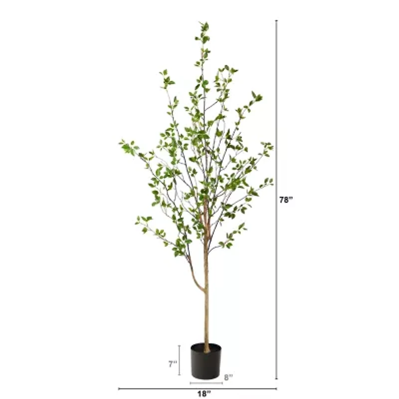 Nearly Natural 6.5ft. Green Citrus Artificial Tree